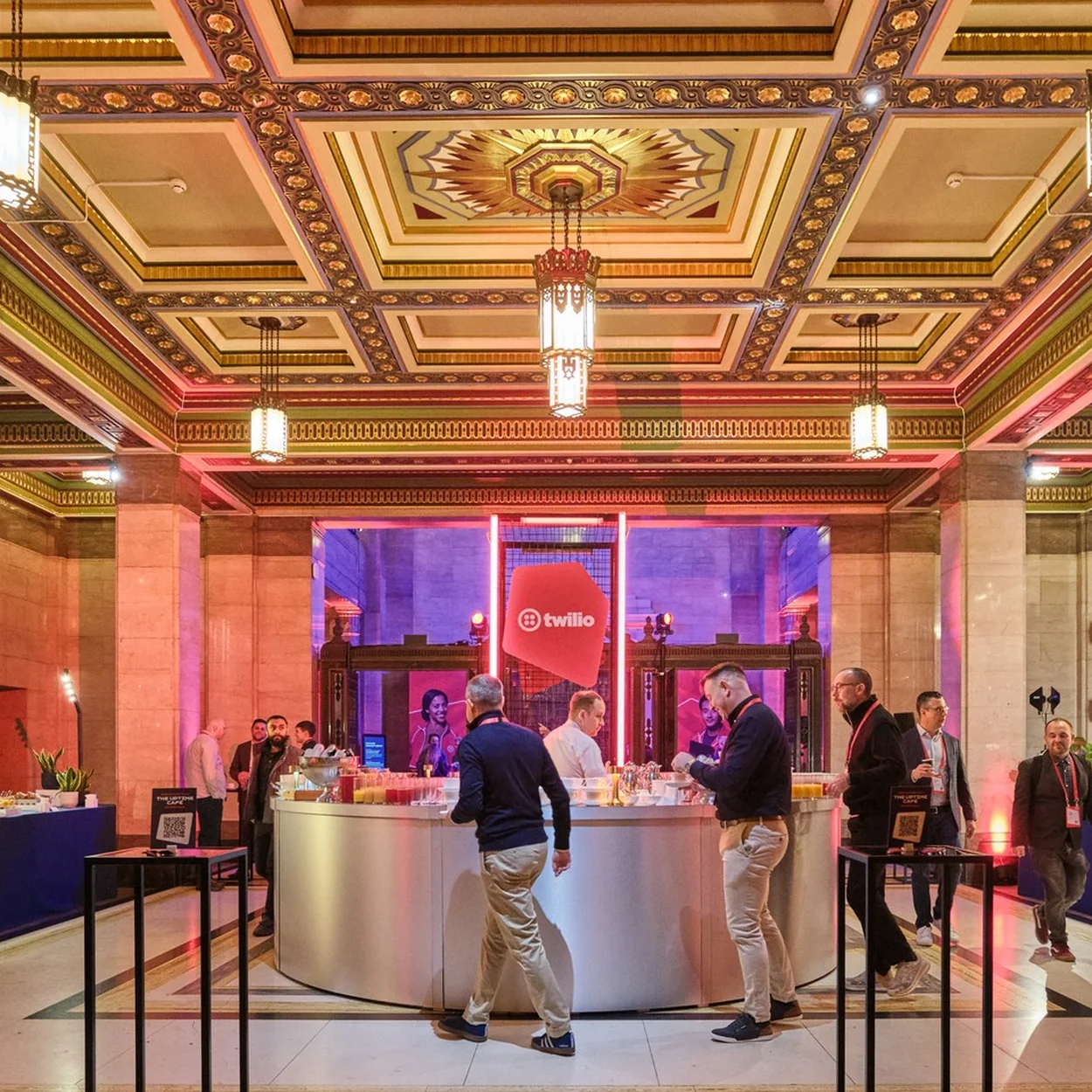 60 Great Queen Street marble foyer with reception bar and guests