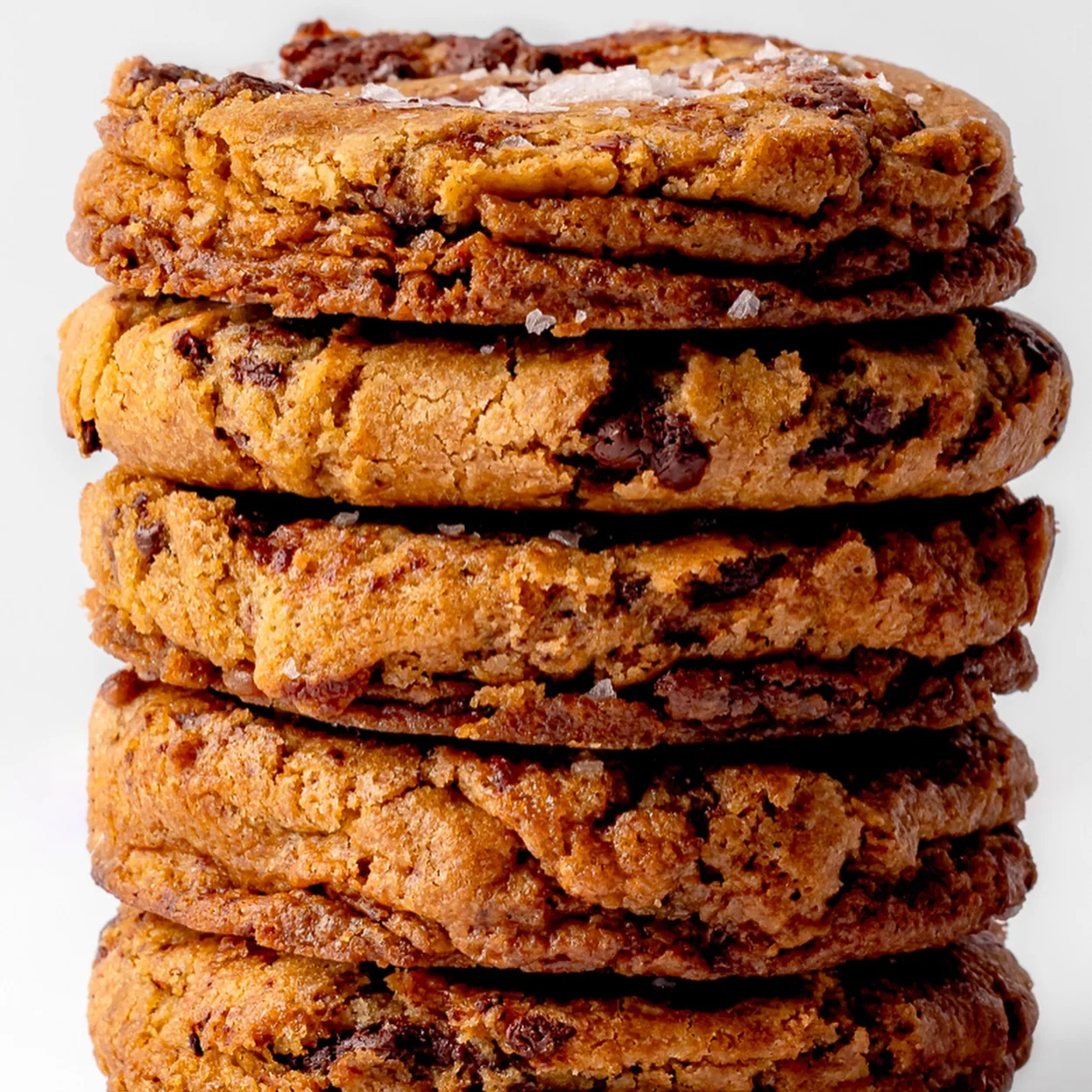 Adam Handling Chocolate Shop stack of chocolate chunk cookies