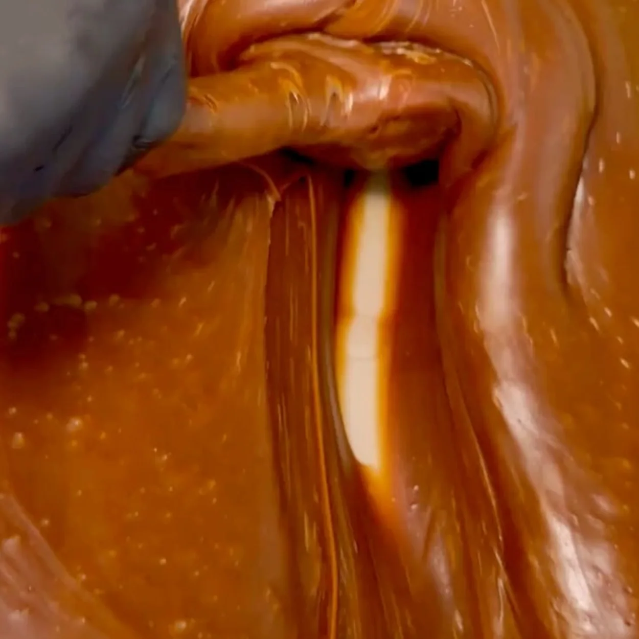 Adam Handling Chocolate Shop caramel being worked by hand