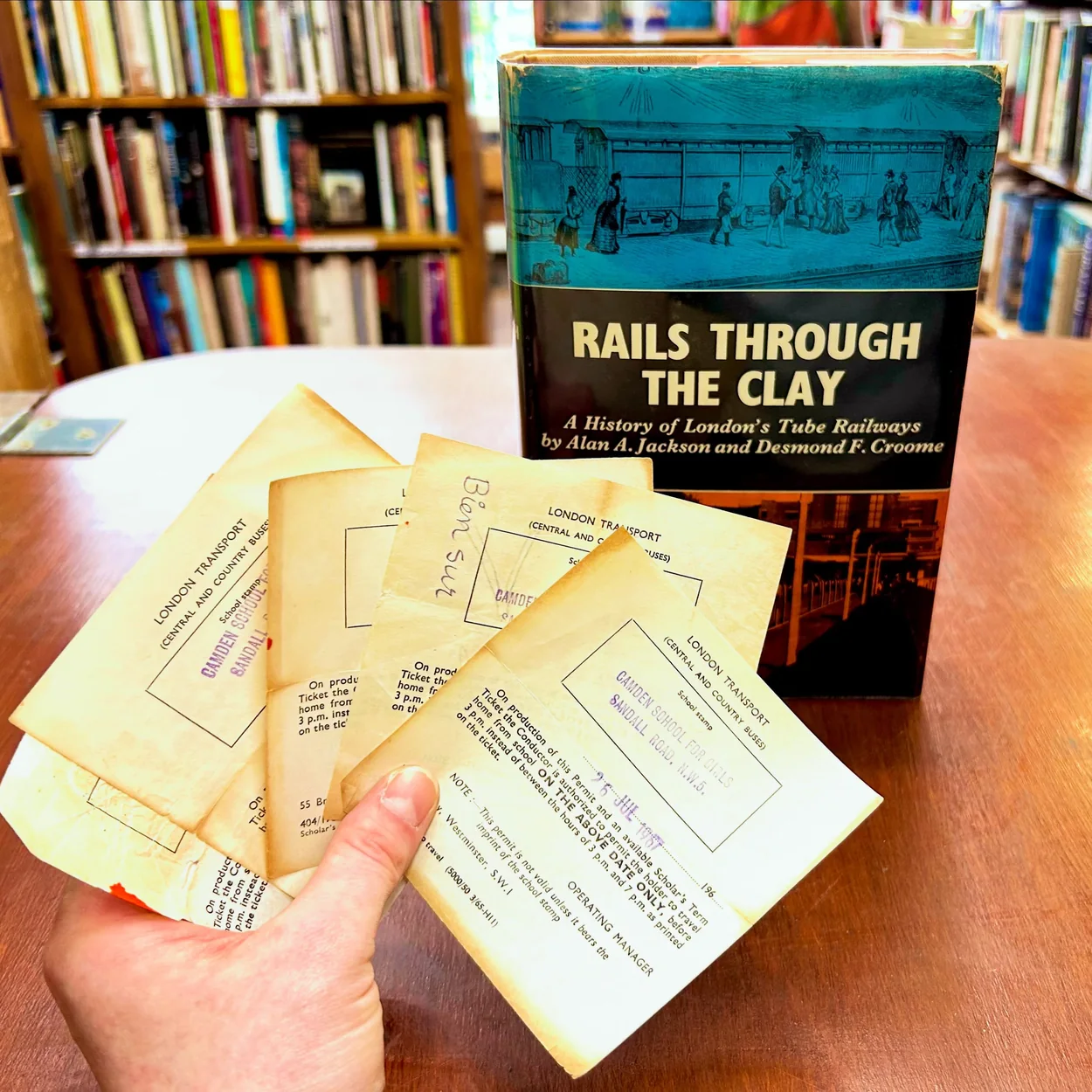 Any Amount of Books secondhand London transport history book with old tickets