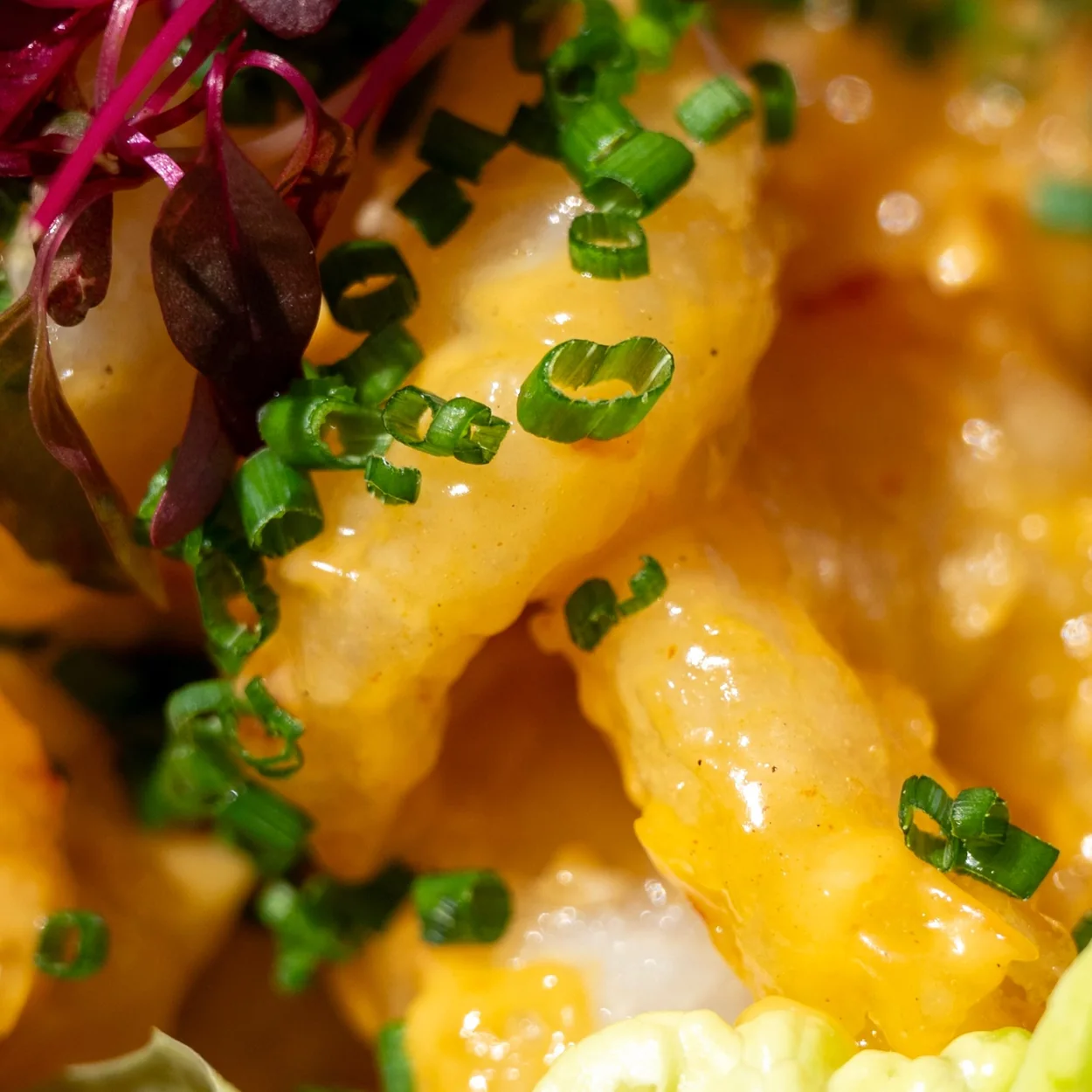 Audrey Green crispy prawns with chives in lettuce (Daisy Green Collection)
