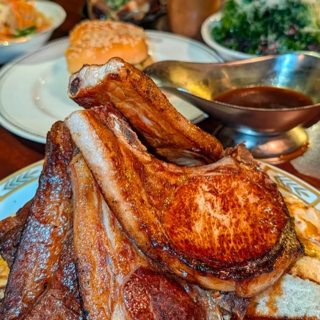 Blacklock Covent Garden charcoal-grilled chops and steaks with sides