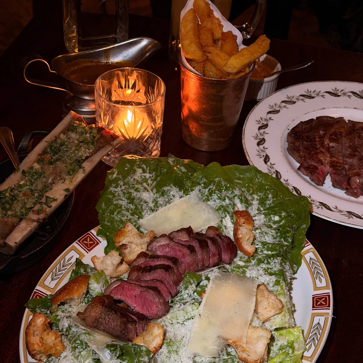 Blacklock Covent Garden sliced steak with leaves and parmesan