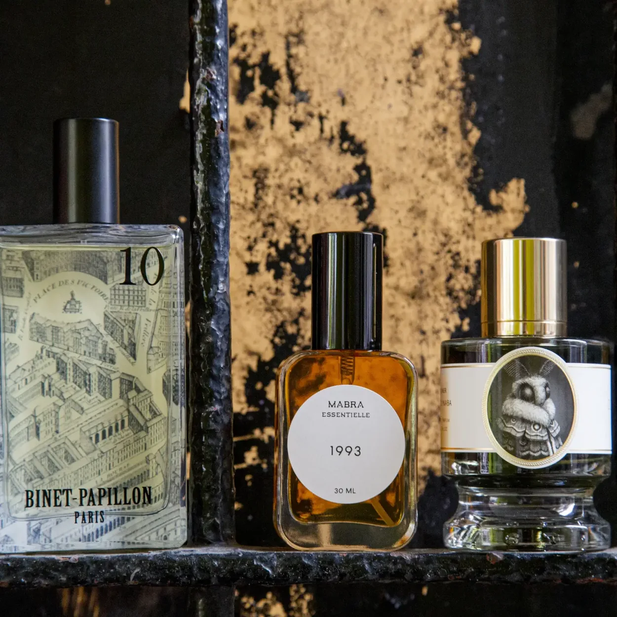 Bloom Perfumery niche perfume bottles from independent houses on a shelf