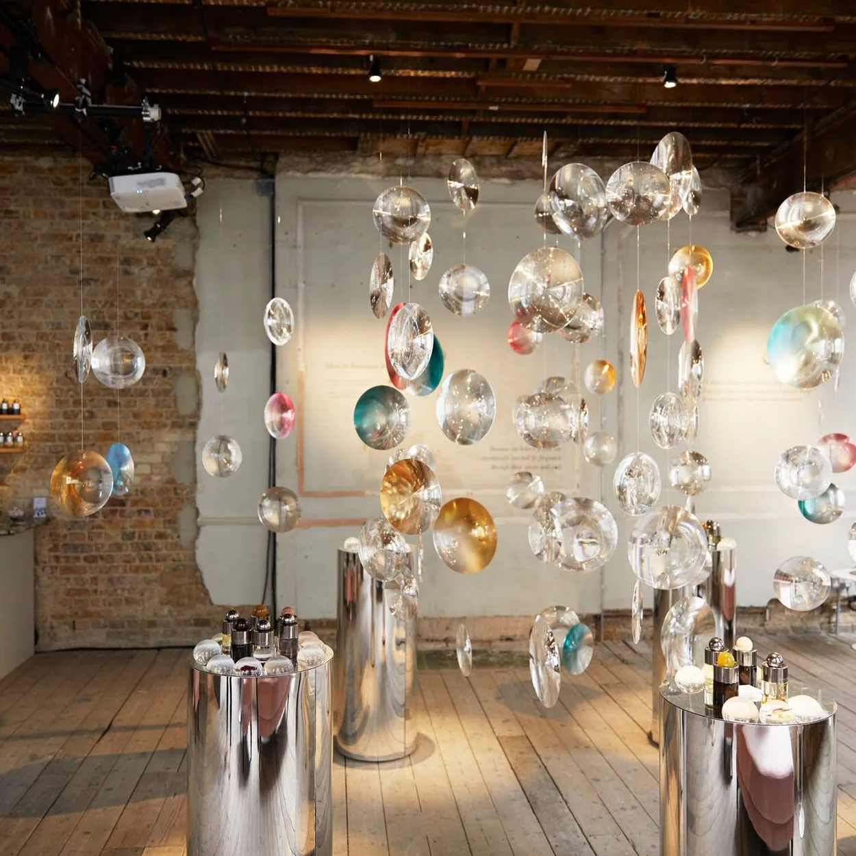 Burleigh Street Townhouse gallery floor with a contemporary art installation