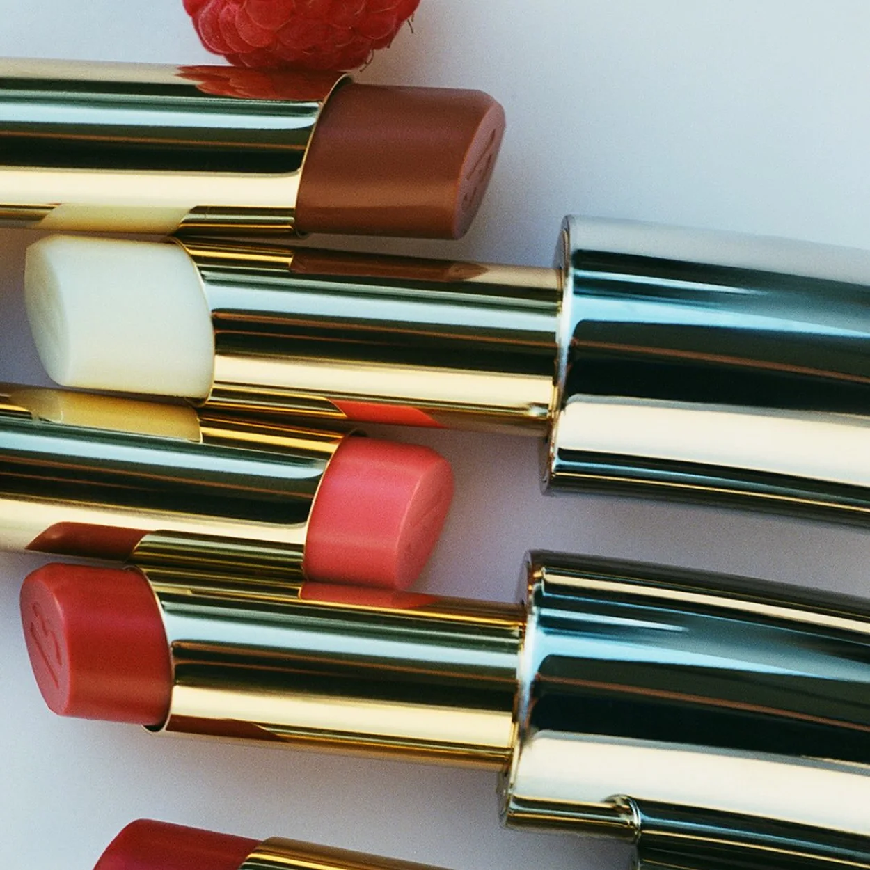 BYREDO lipsticks in gold cases in a range of shades