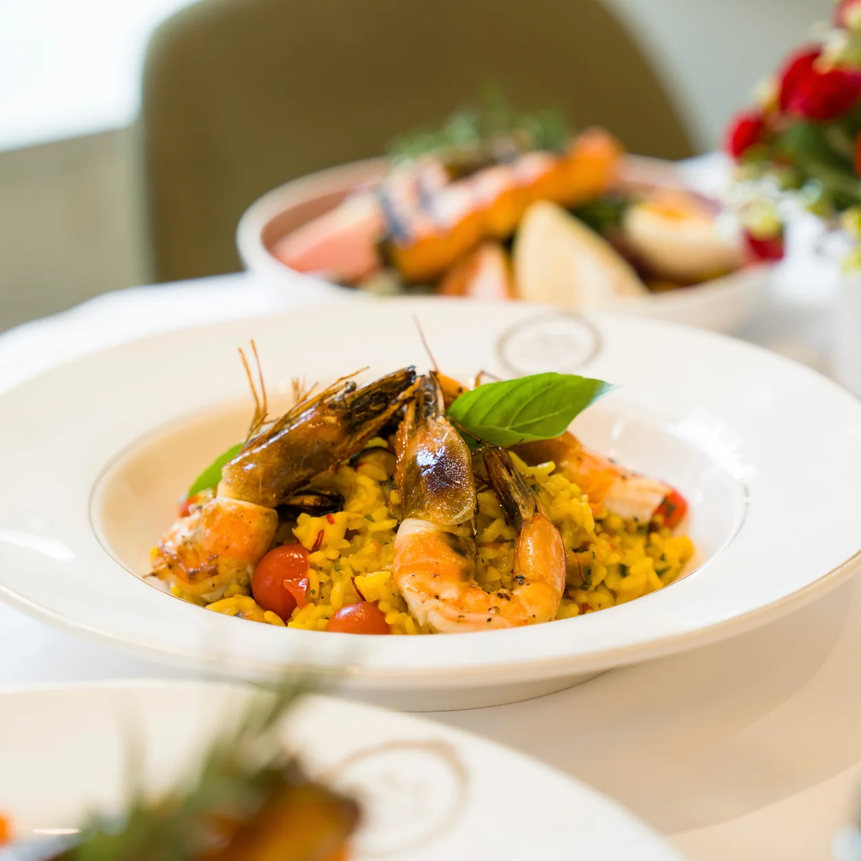Caffe Concerto seafood risotto with king prawns