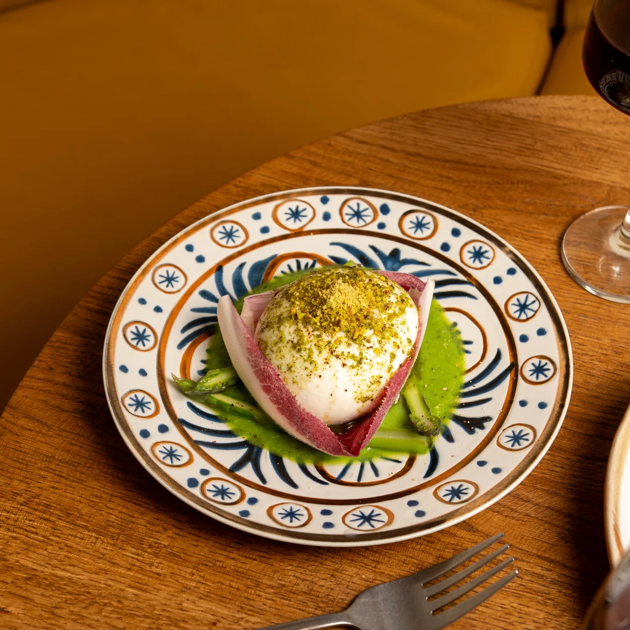 Capilungo burrata on a hand-painted Puglian plate
