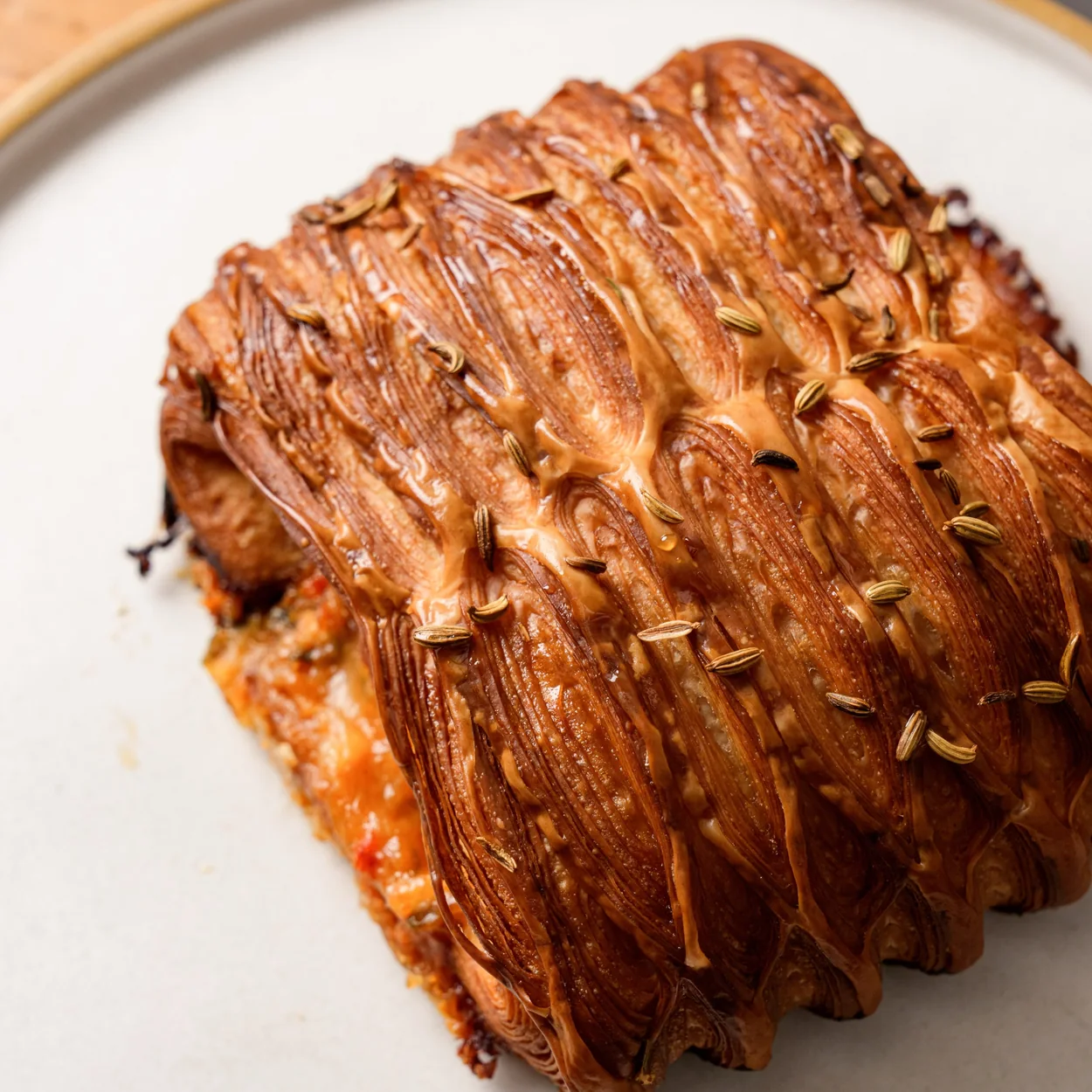 Chestnut Bakery layered pastry on a white plate