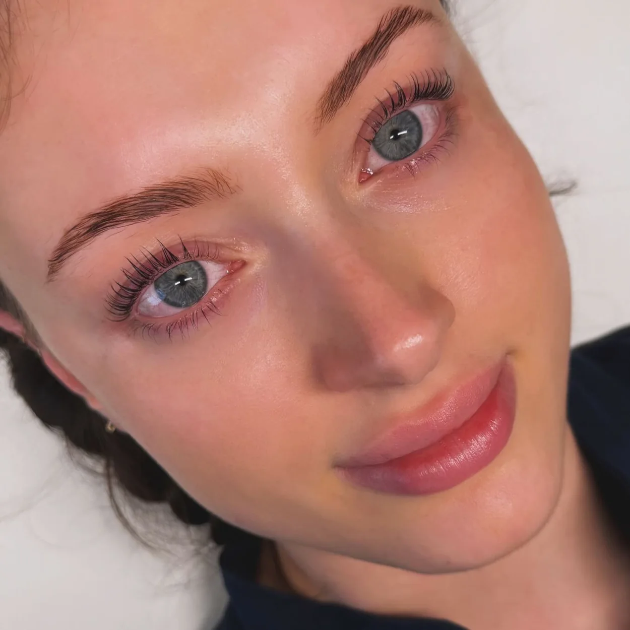 Connect Wax & Beauty lash lift and brow result on a client