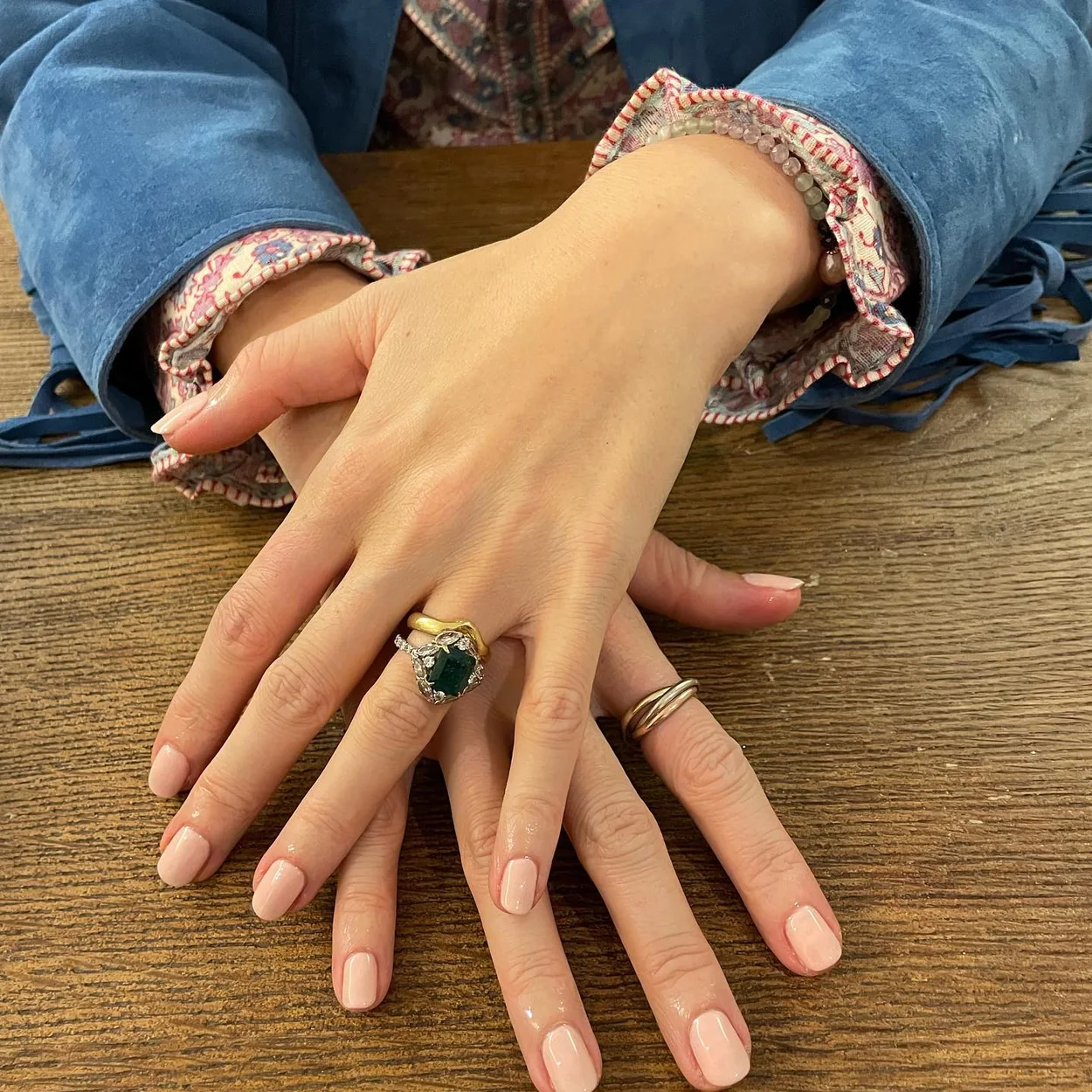Covent Garden Skin Clinic client with finished nails and jewellery
