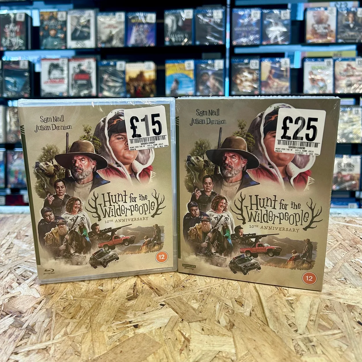 Fopp Covent Garden Hunt for the Wilderpeople Blu-ray editions on the shelf