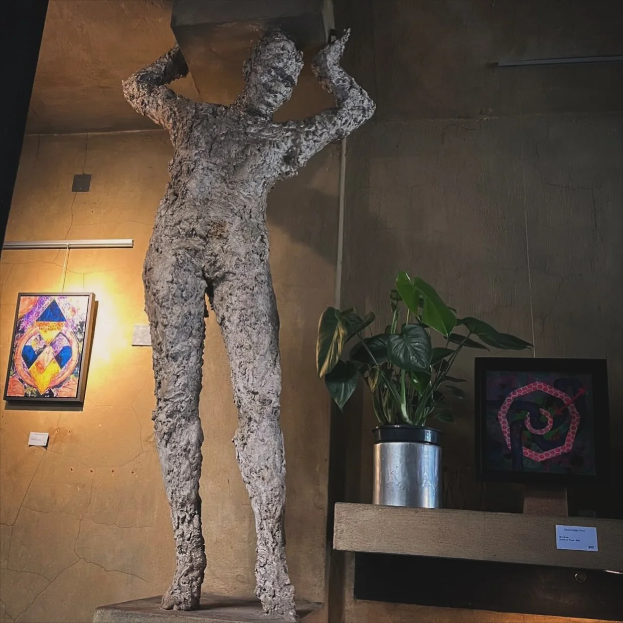 Freud gallery space with sculpture and artwork on the walls