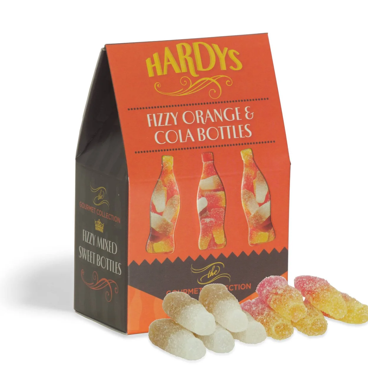 Hardys Original Sweetshop Fizzy Orange and Cola Bottles gift carton
