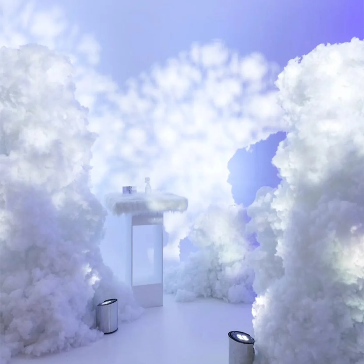 Icetank event space dressed with a cloud installation
