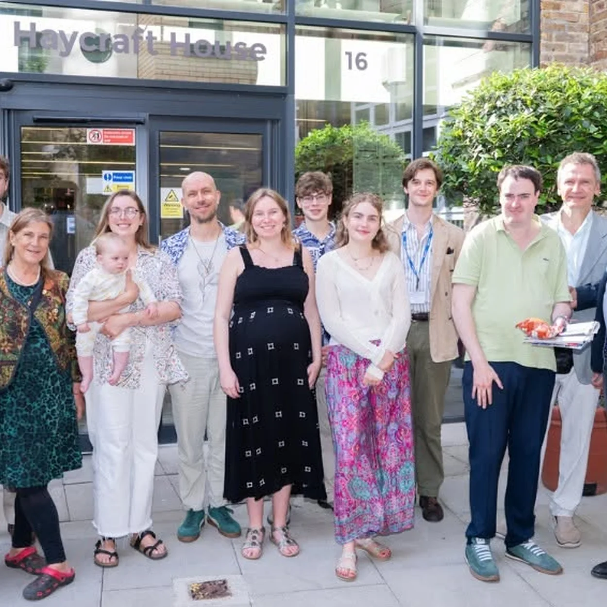 International House London staff and alumni gathered outside the school