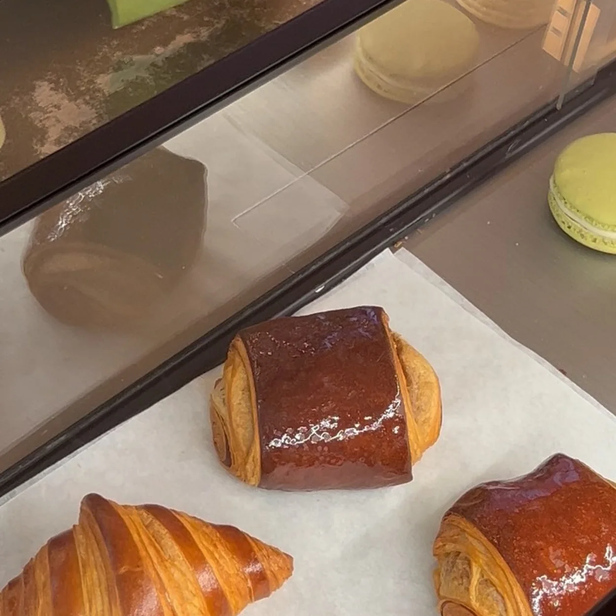 Ladurée Covent Garden viennoiserie and croissants in the pastry counter