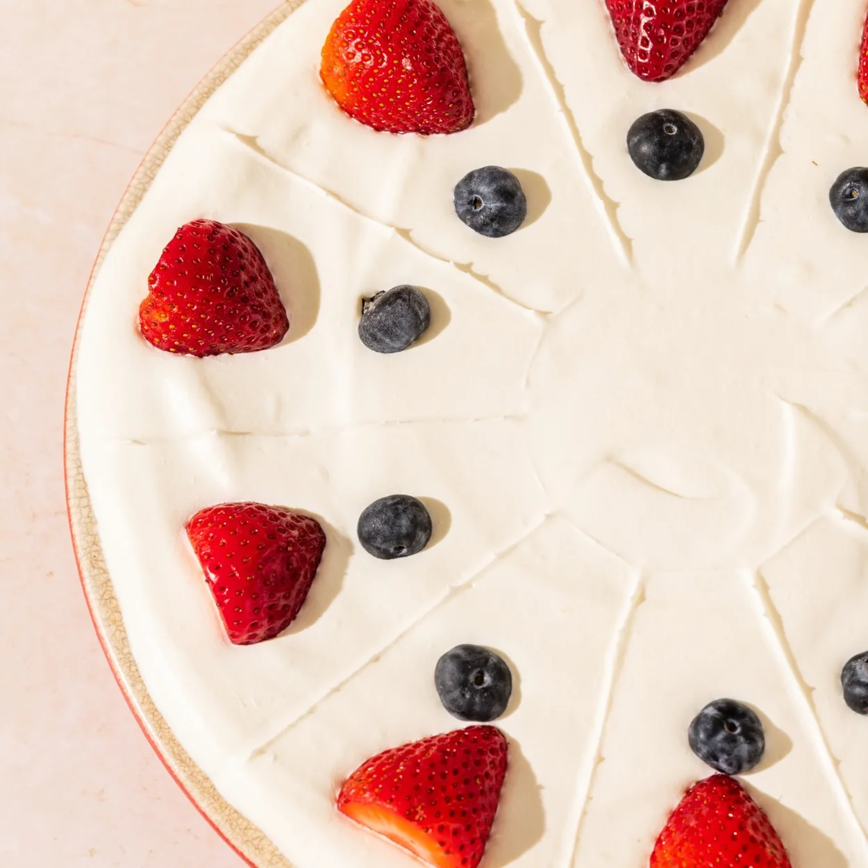 L'ETO strawberry and blueberry cheesecake from the dessert counter