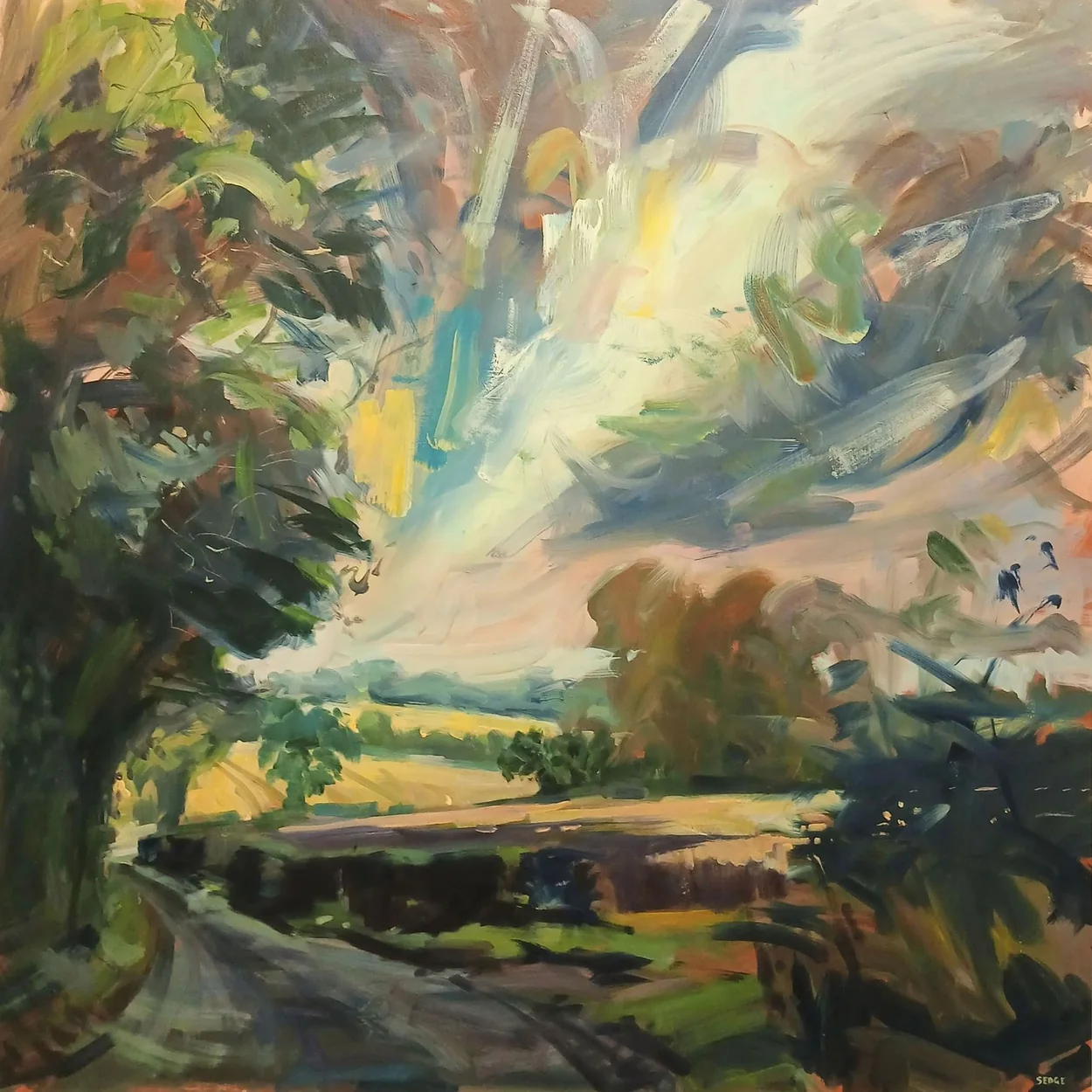 Panter & Hall expressive landscape painting in oils