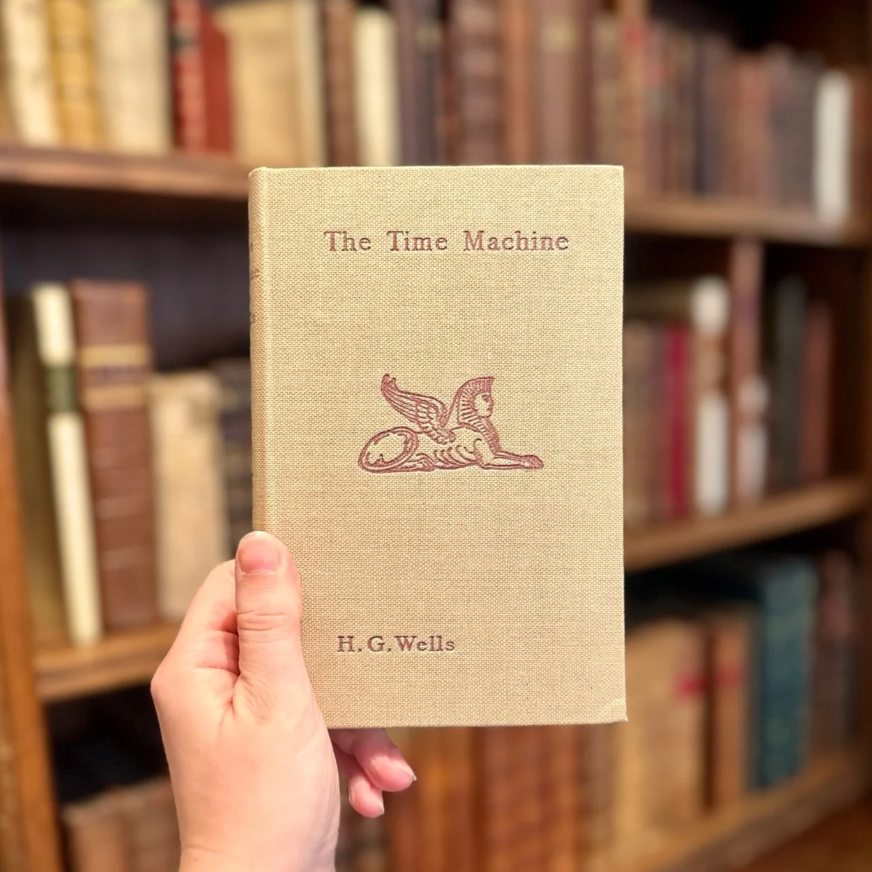 Sotheran's first edition of The Time Machine by H G Wells held in the shop
