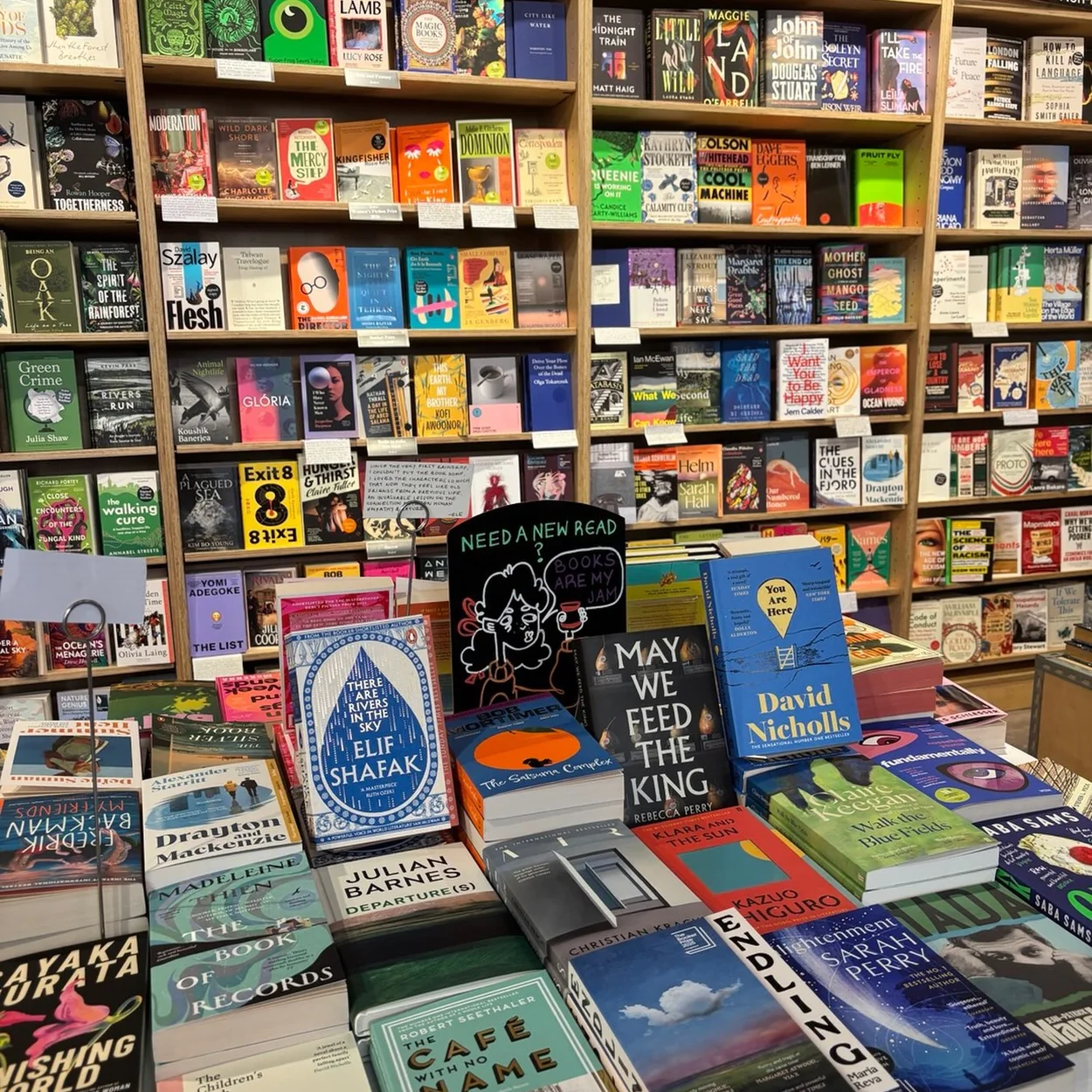 Stanfords shelves of travel books and staff picks
