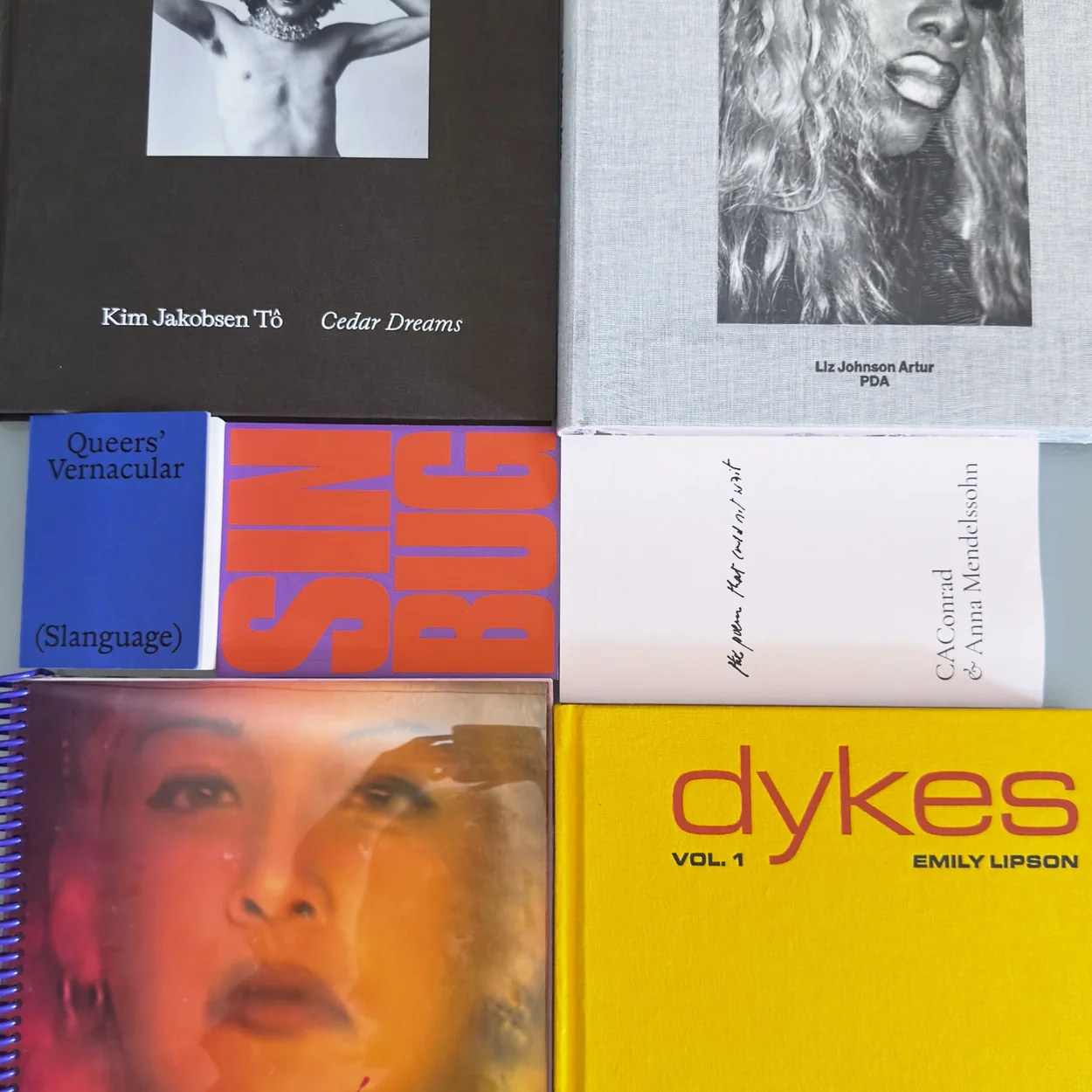 Tenderbooks selection of photography books and magazines laid out
