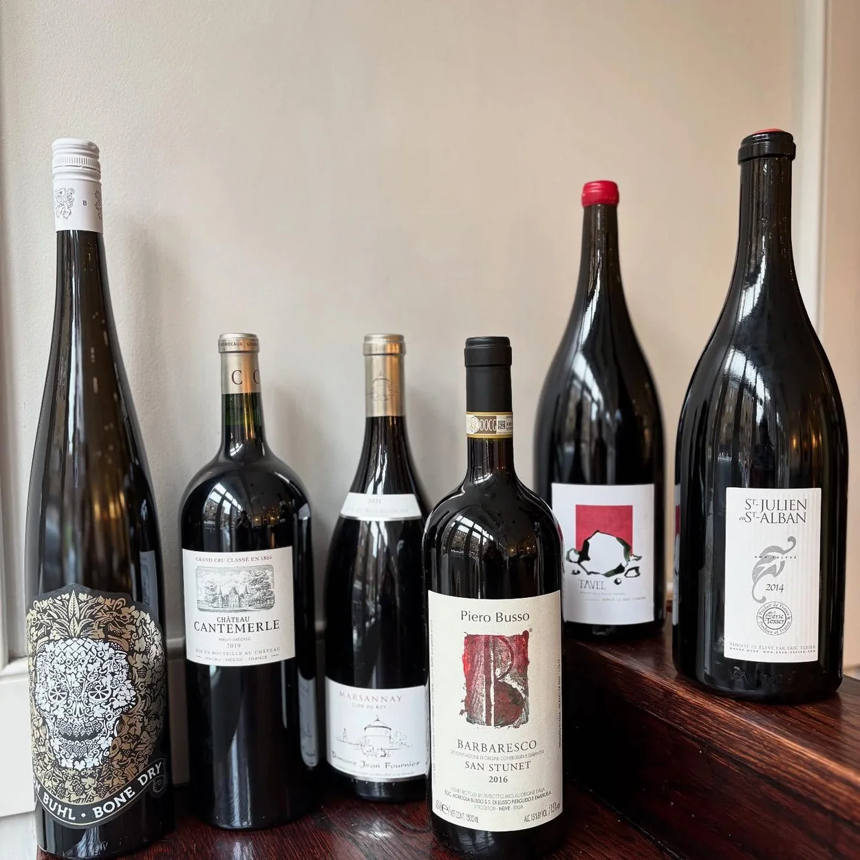 The 10 Cases selection of wine bottles from the rotating list
