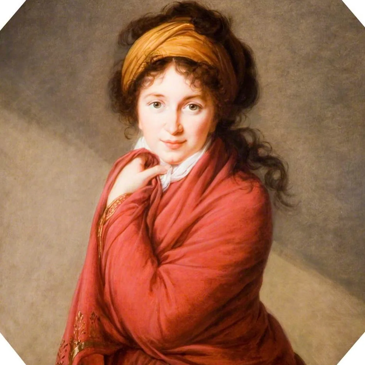 The Courtauld Gallery portrait of a woman in a red shawl