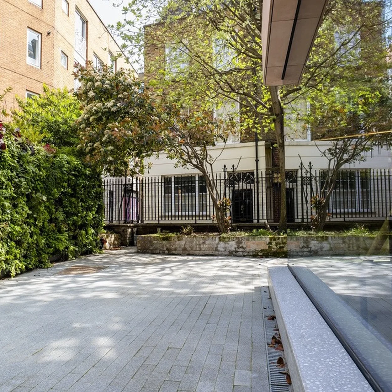 The Form Rooms courtyard beside the orangery