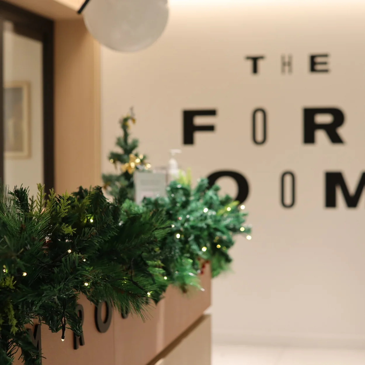 The Form Rooms reception signage