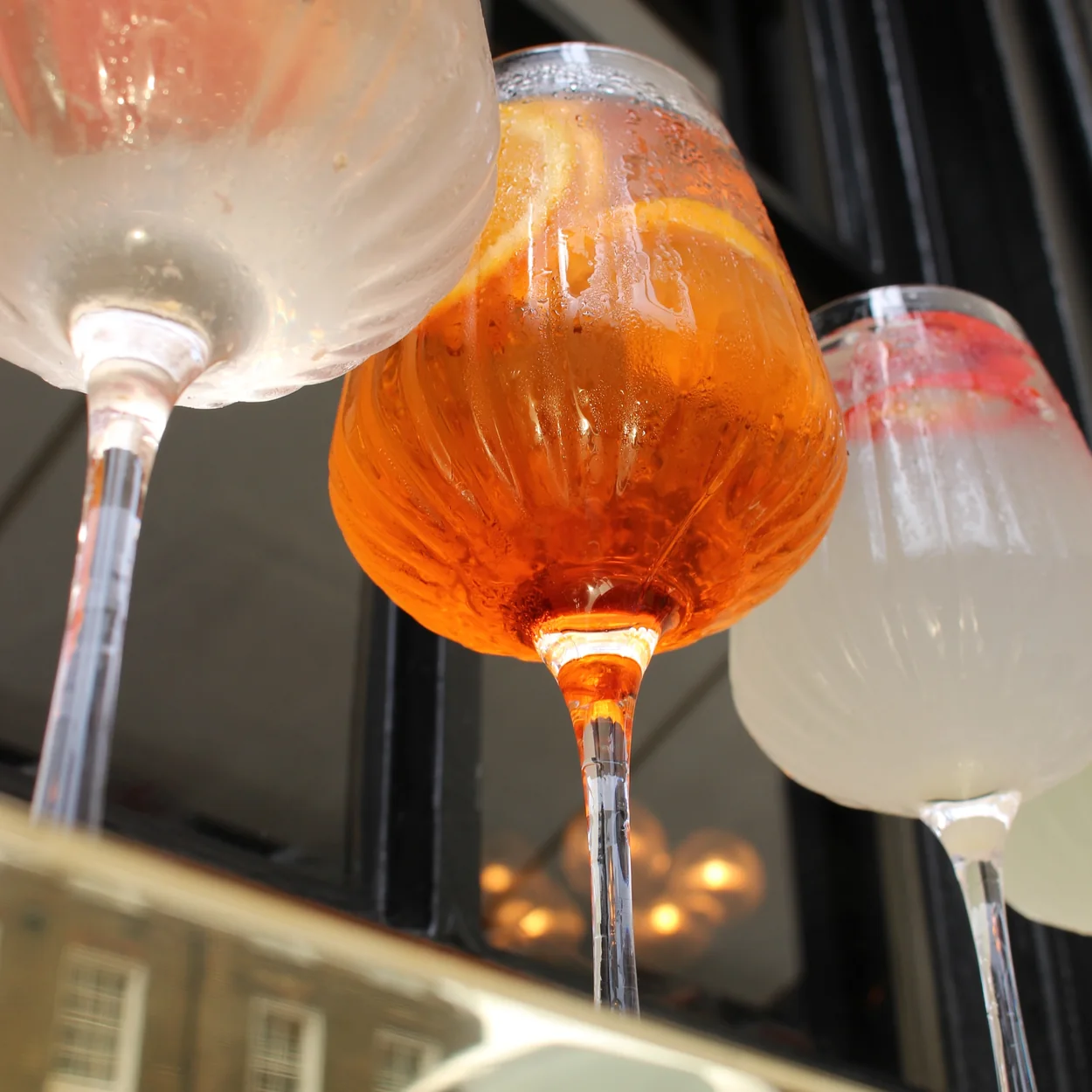 The Marquess of Anglesey spritz cocktails on the rooftop terrace