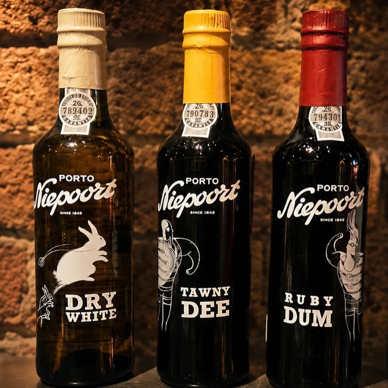 The Port House Niepoort dry white, tawny and ruby ports