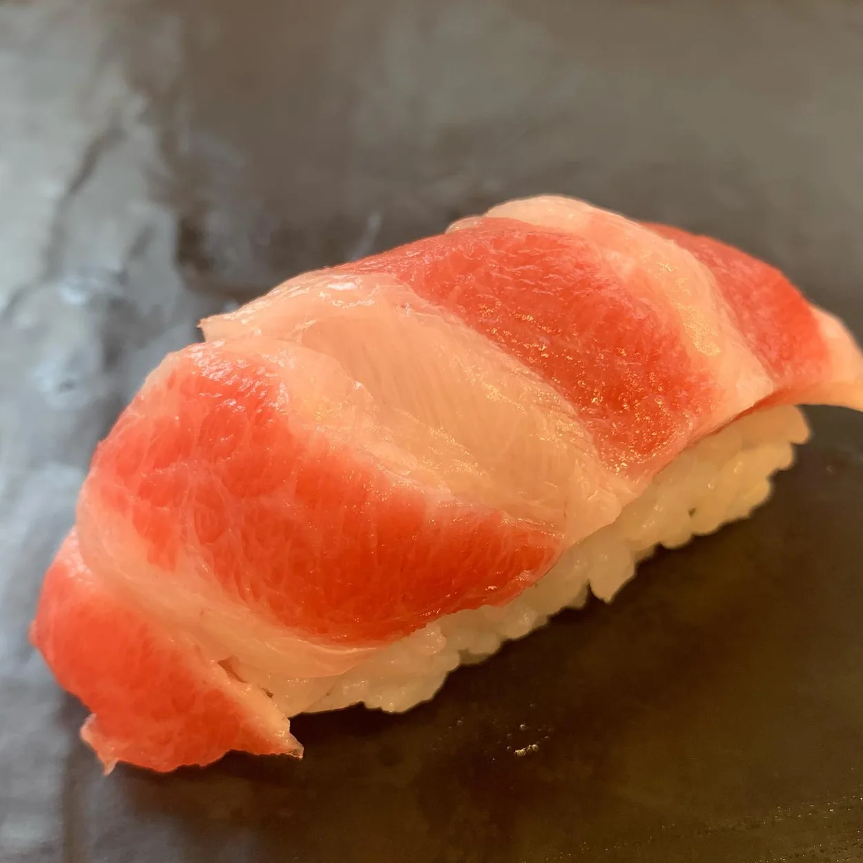 Tobiko Garrick Street tuna nigiri close up