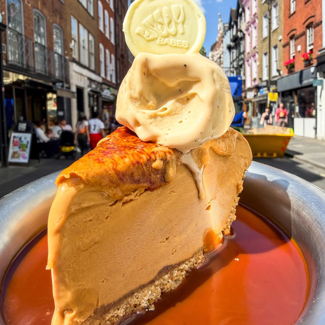 Slice of ice cream cheesecake from Chin Chin Ice Cream