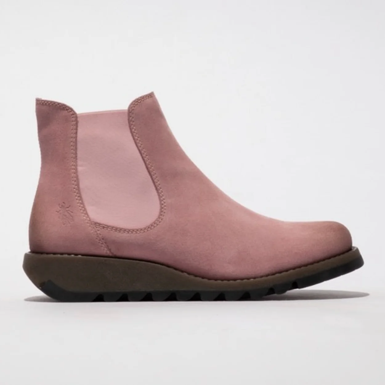 Fly London pink suede Chelsea boot